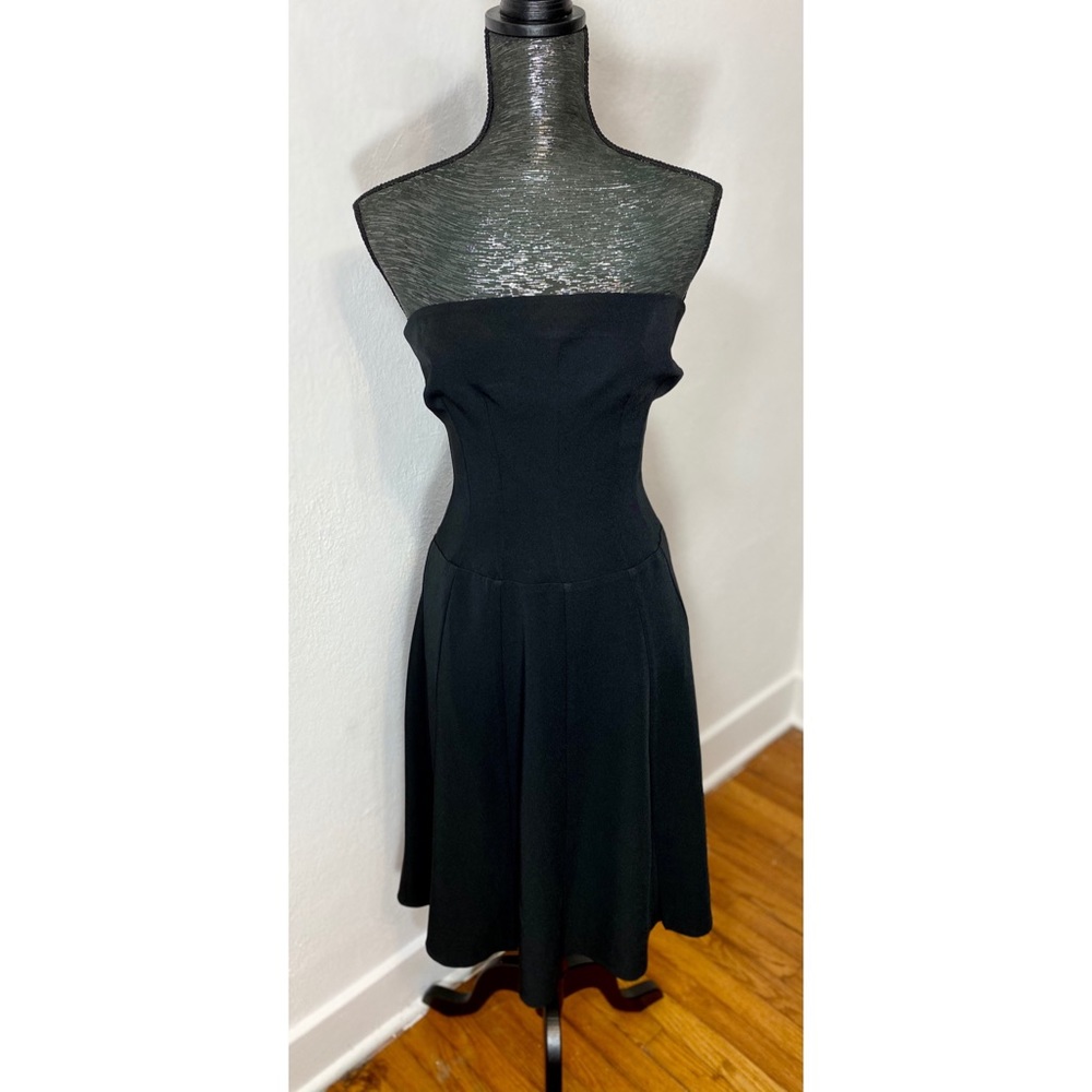 No Appt Necessary Women's Black Fitted Pleated Sleeveless Dress Size M